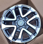 Size 18 rims for Landcruiser V8 (black-silver in colour) (Full Set)