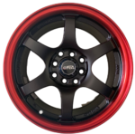 Size15/4/100 Wine Red Silver Rims For Filder, Axio, Probox, Nissan Note, Mazda Demio & Nissan Advan ( Full Set)