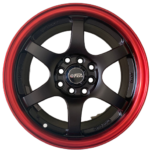 Size15/4/100 Wine Red Silver Rims For Filder, Axio, Probox, Nissan Note, Mazda Demio & Nissan Advan ( Full Set)